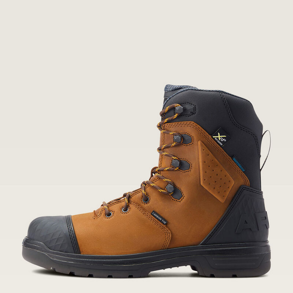 Turbo Outlaw 8" Csa Metguard Waterproof Carbon Toe Work Boot - 200-Barley Brown | Ariat 10033998