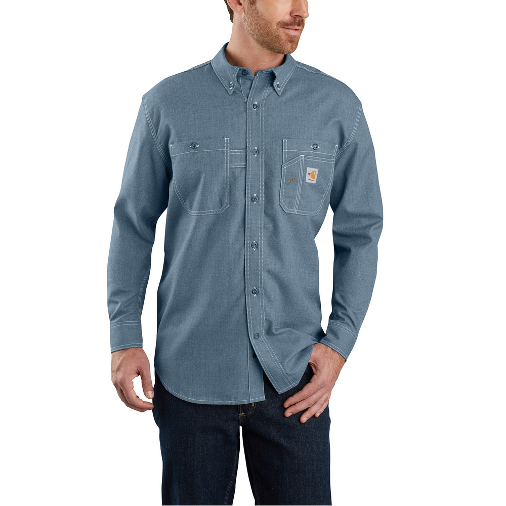 Carhartt CU1055 ティールブルー XL 裏地無し 94年 Men's FR Original Fit Long Sleeve Shirt | Carhartt 104138 – The