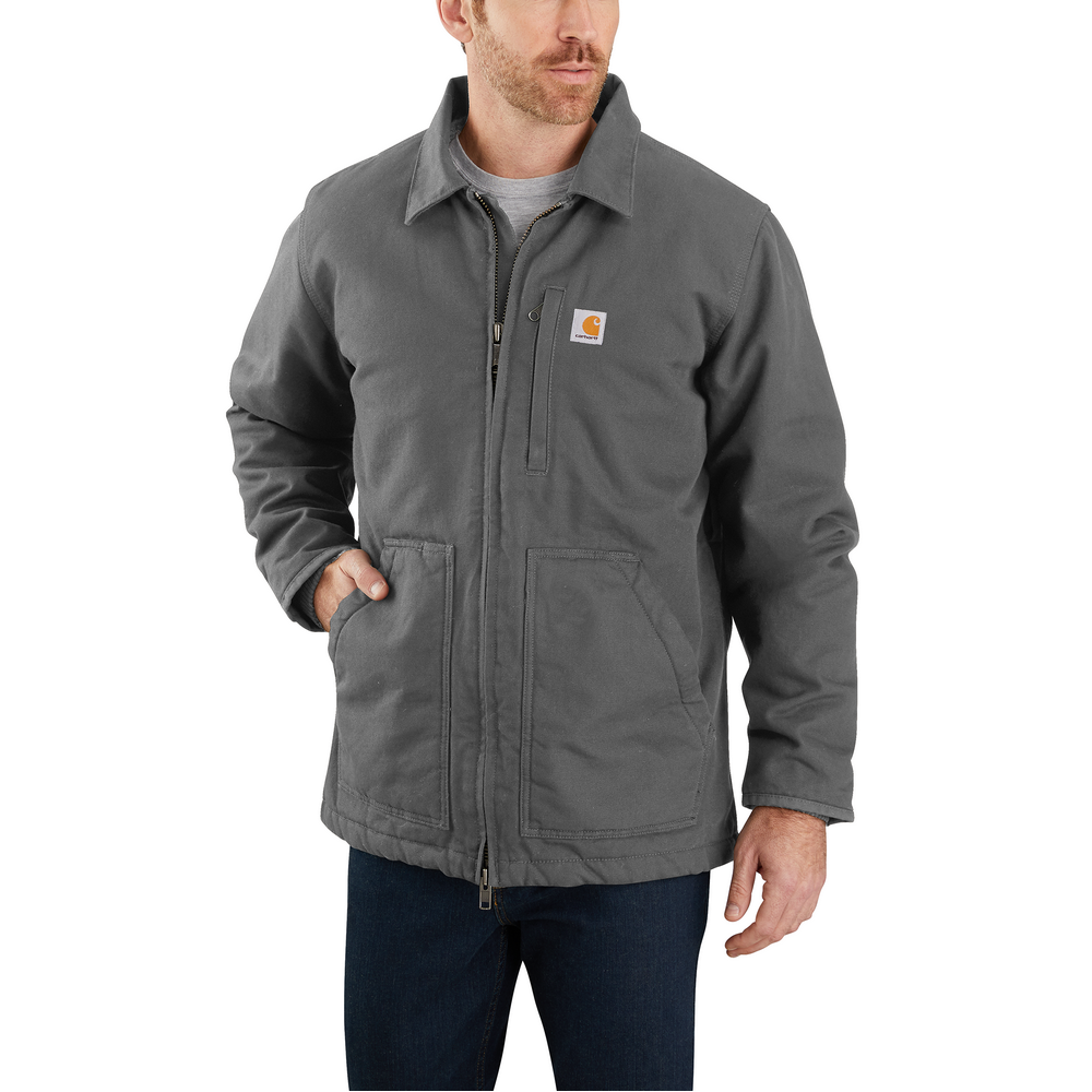Loose Fit Washed Duck Sherpa-Lined Coat | Carhartt 104293 – The