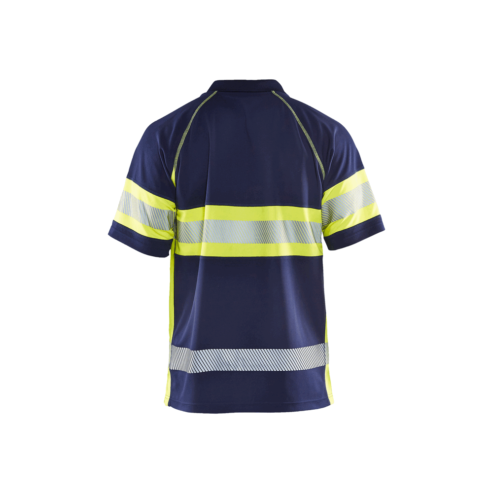 Visibility Polo - 8933-Navy Blue/Yellow Hi-Viz | Blaklader 34681051