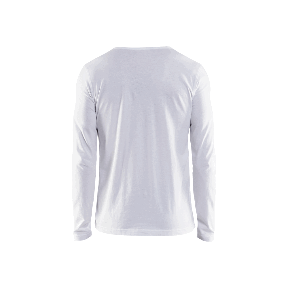 Long Sleeve Branded T-Shirt - 1000-White | Blaklader 35571042