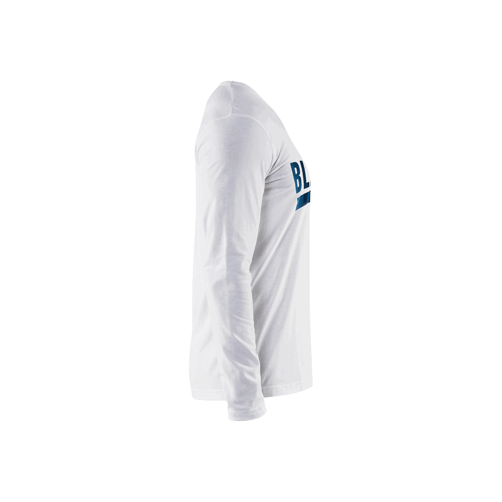 Long Sleeve Branded T-Shirt - 1000-White | Blaklader 35571042
