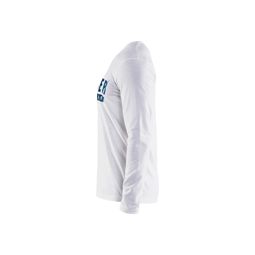 Long Sleeve Branded T-Shirt - 1000-White | Blaklader 35571042