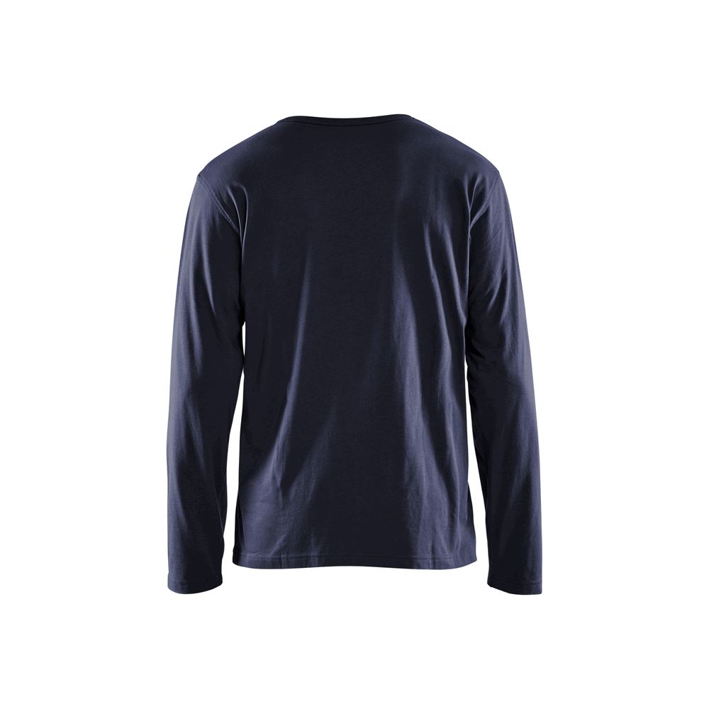 Long Sleeve Branded T-Shirt - 8600-Dark Navy Blue | Blaklader 35571042