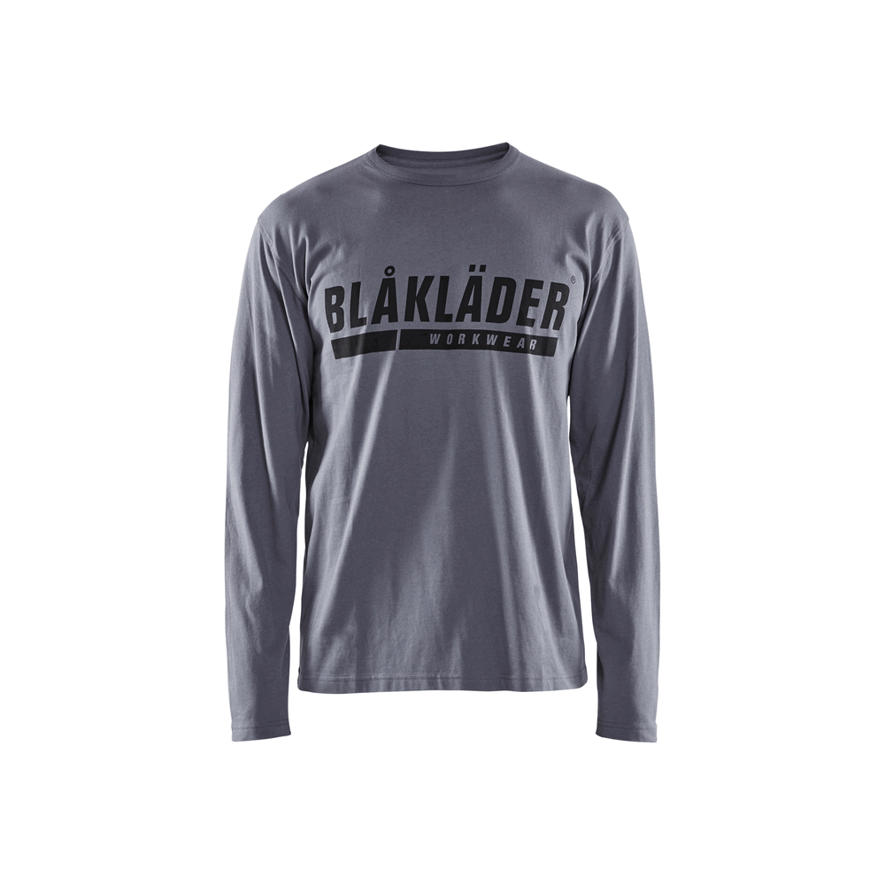Long Sleeve Branded T-Shirt - 9400-Grey | Blaklader 35571042