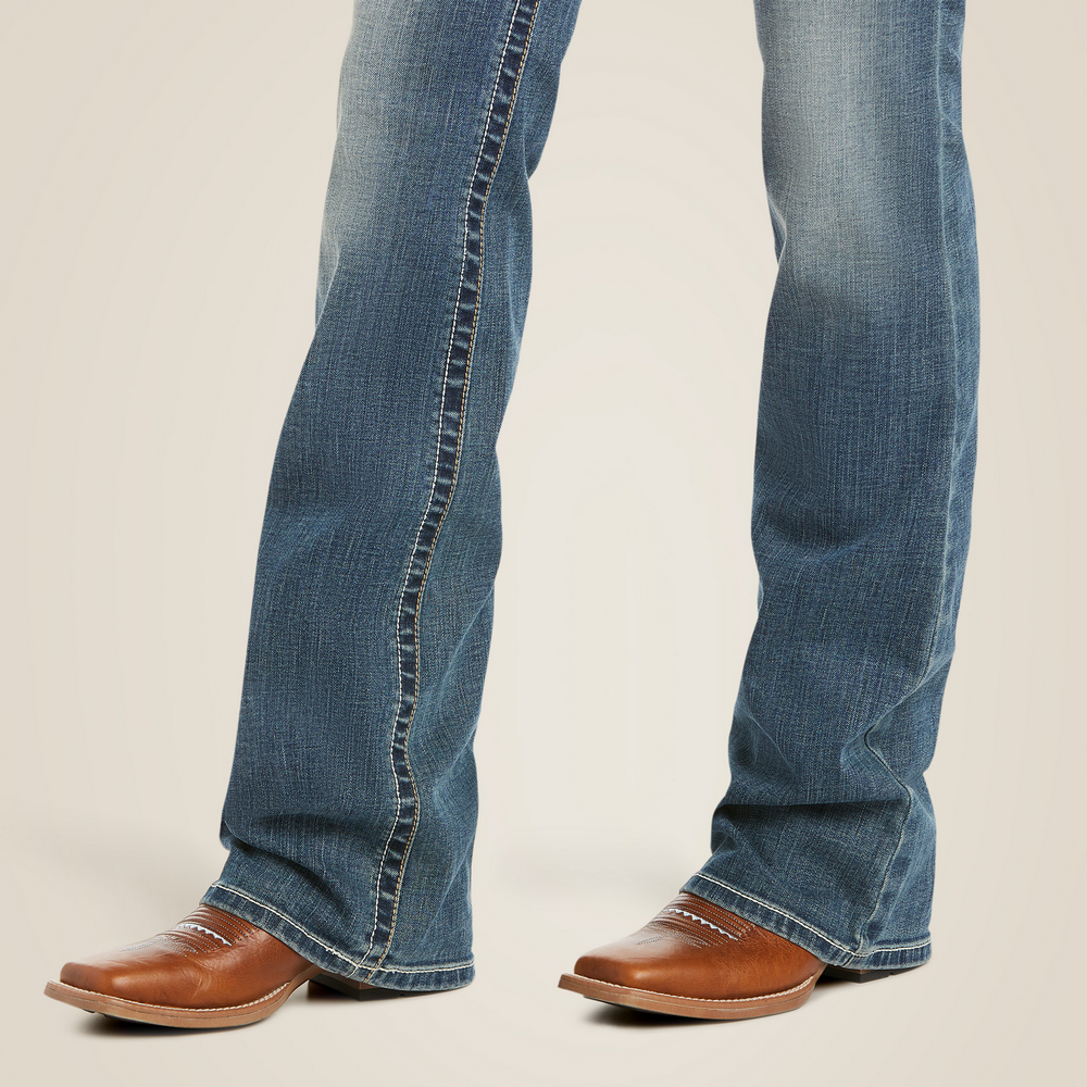 R.E.A.L. Mid Rise  Whipstitch Boot Cut Jean - 400-Rainstorm | Ariat 10016202