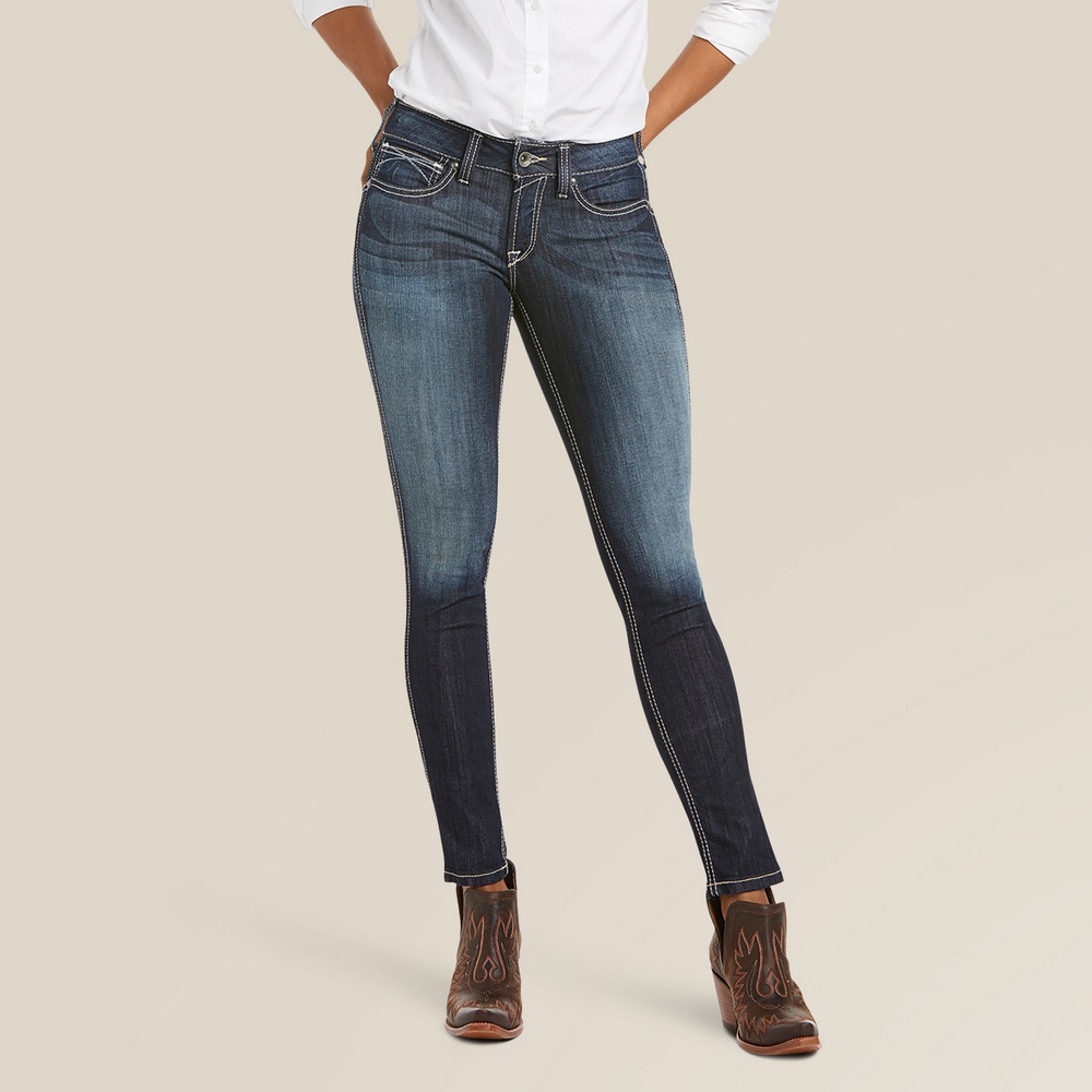R.E.A.L. Mid Rise Stretch Outseam Ella Skinny Jean - 400-Celestial | Ariat 10018357