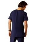 Derham 6 Pocket Scrub Top - 410-Navy | Ariat 10039721