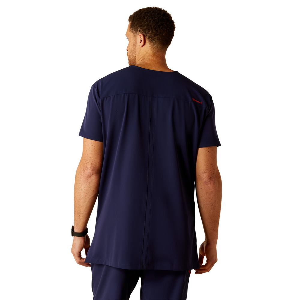 Derham 6 Pocket Scrub Top - 410-Navy | Ariat 10039721