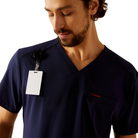 Derham 6 Pocket Scrub Top - 410-Navy | Ariat 10039721