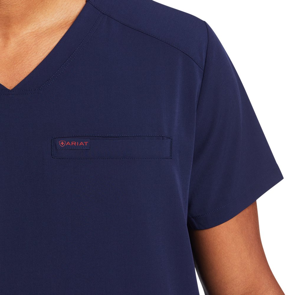 Derham 6 Pocket Scrub Top - 410-Navy | Ariat 10039721