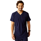 Derham 6 Pocket Scrub Top - 410-Navy | Ariat 10039721