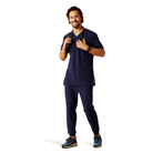 Derham 6 Pocket Scrub Top - 410-Navy | Ariat 10039721