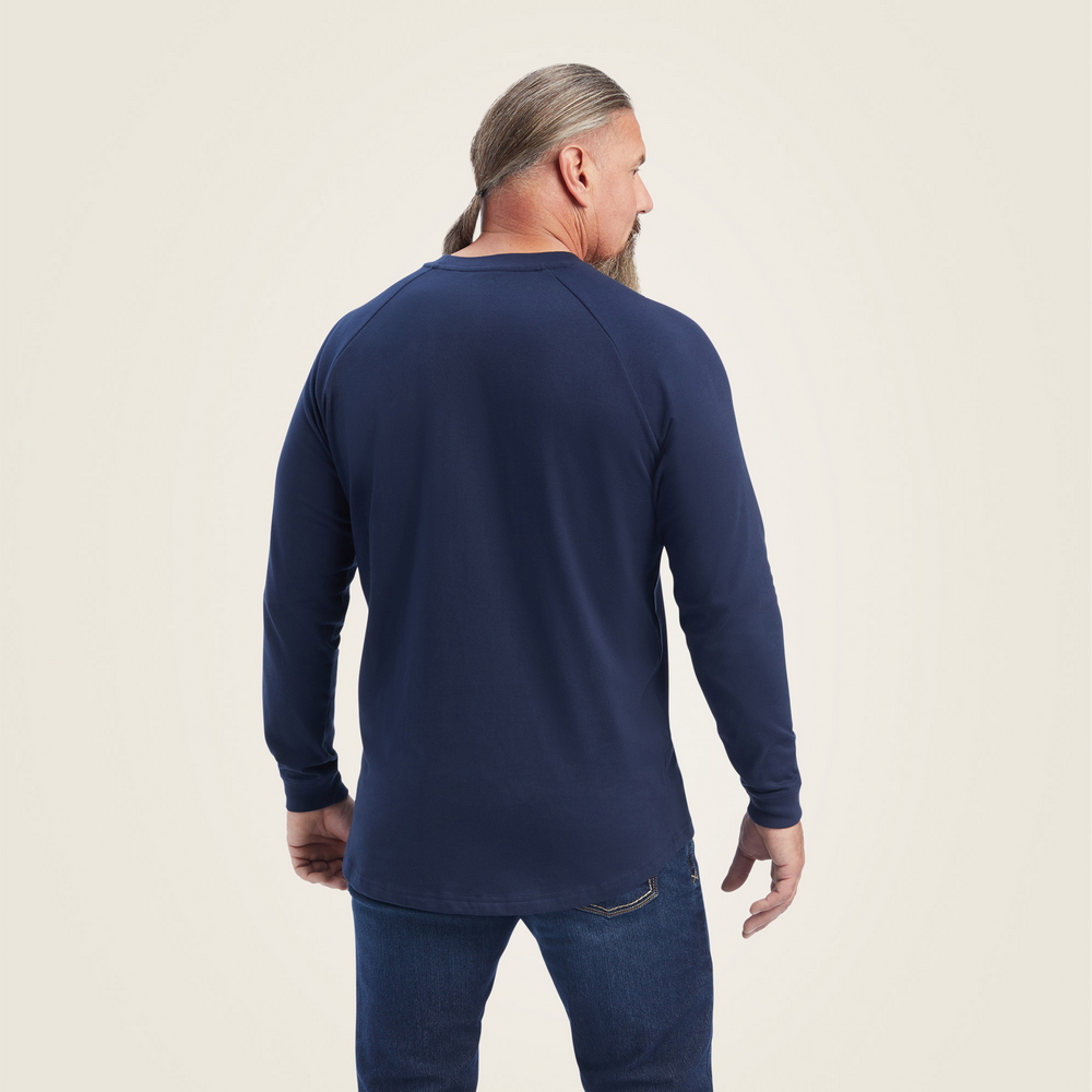 Rebar Cotton Strong T-Shirt - 410-Navy | Ariat 10041489