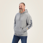 Rebar Graphic Hoodie - 020-Heather Grey|Deep Ultramarine | Ariat 10041627