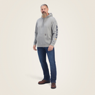Rebar Graphic Hoodie - 020-Heather Grey|Deep Ultramarine | Ariat 10041627