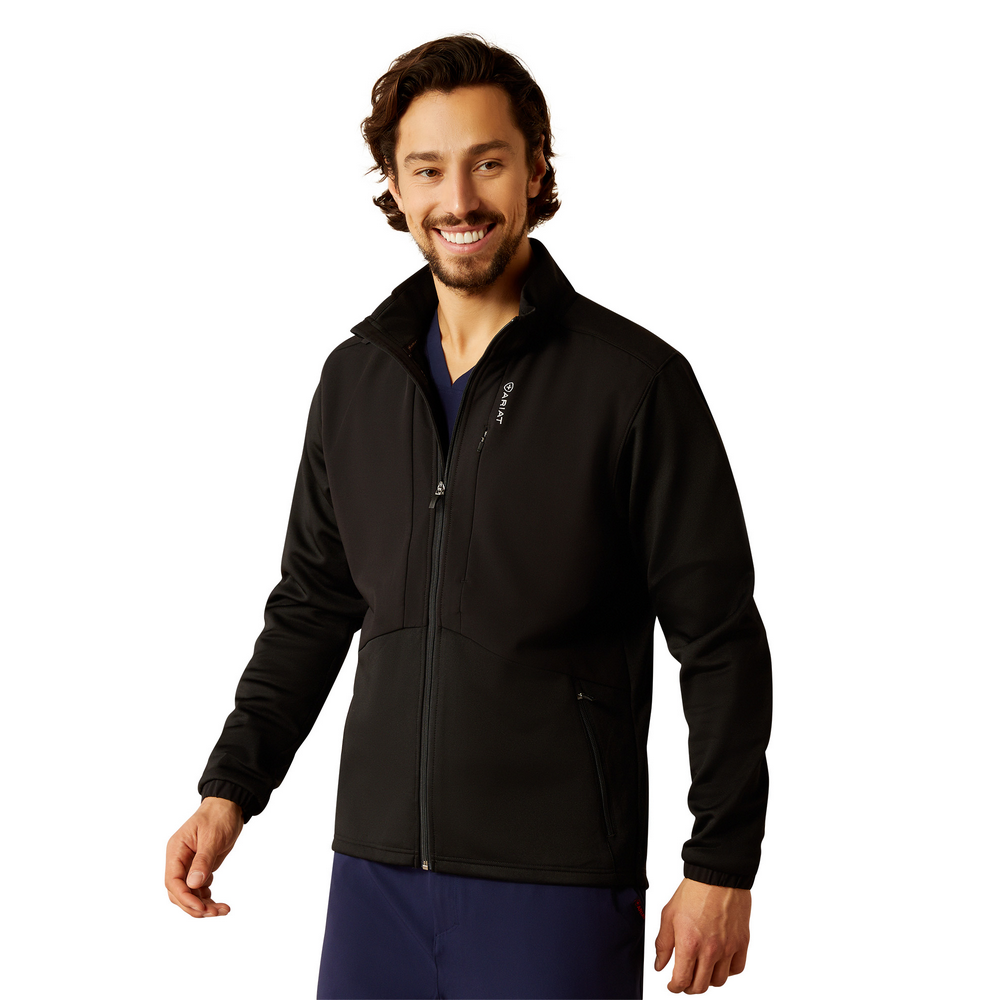Galen Fleece Scrub Jacket - 001-Black | Ariat 10041876