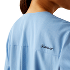 Clara 6 Pocket Scrub Top - 400-Light Blue Heather | Ariat 10039714