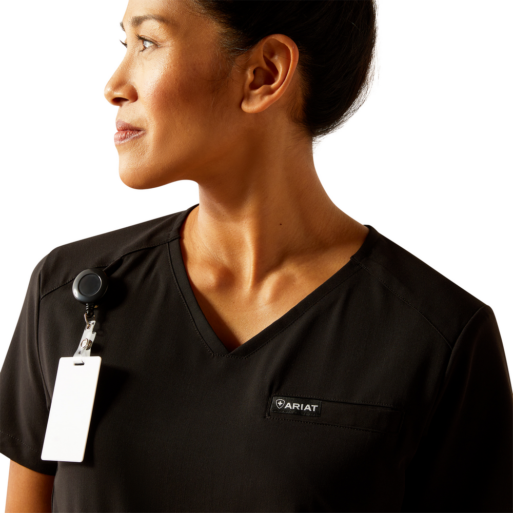 Clara 6 Pocket Scrub Top - 001-Black | Ariat 10039716