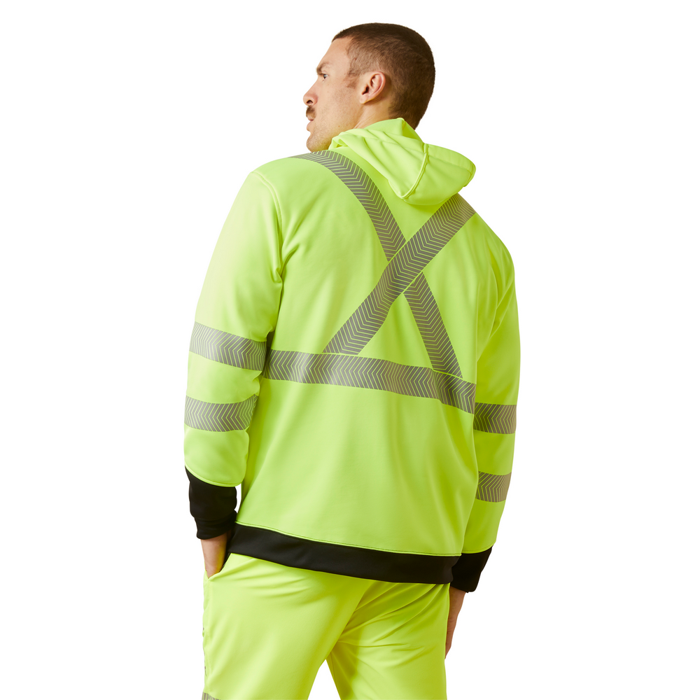 Rebar Hi-Vis Full Zip Hoodie - 700-Hi-Vis Yellow | Ariat 10041796