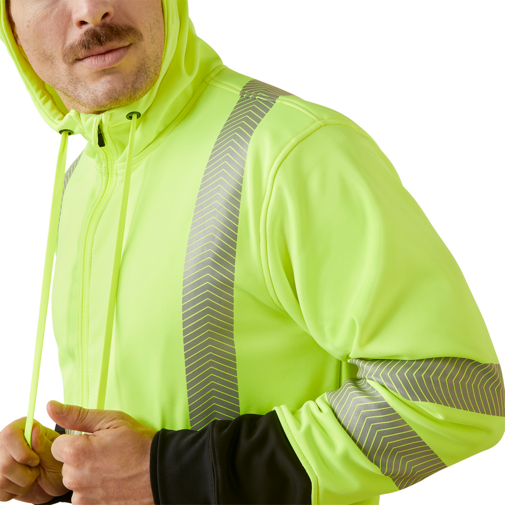 Rebar Hi-Vis Full Zip Hoodie - 700-Hi-Vis Yellow | Ariat 10041796
