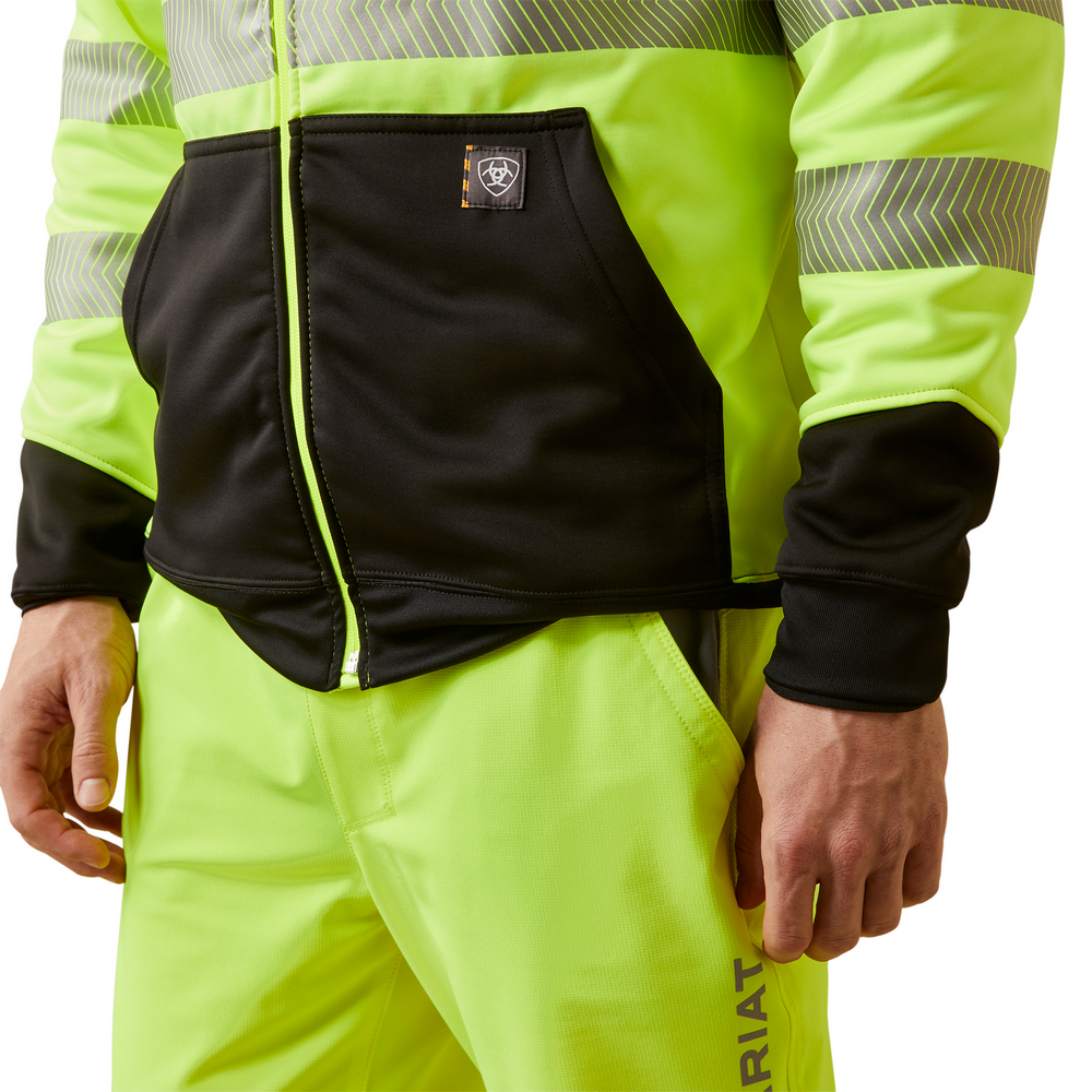Rebar Hi-Vis Full Zip Hoodie - 700-Hi-Vis Yellow | Ariat 10041796