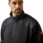 Rebar Workman Duracanvas 1/4 Zip Sweatshirt - 001-Black|Black | Ariat 10046401