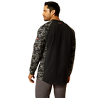 Fr Stretch Camo Baseball T-Shirt - 001-Black|Grey Camo | Ariat 10052090