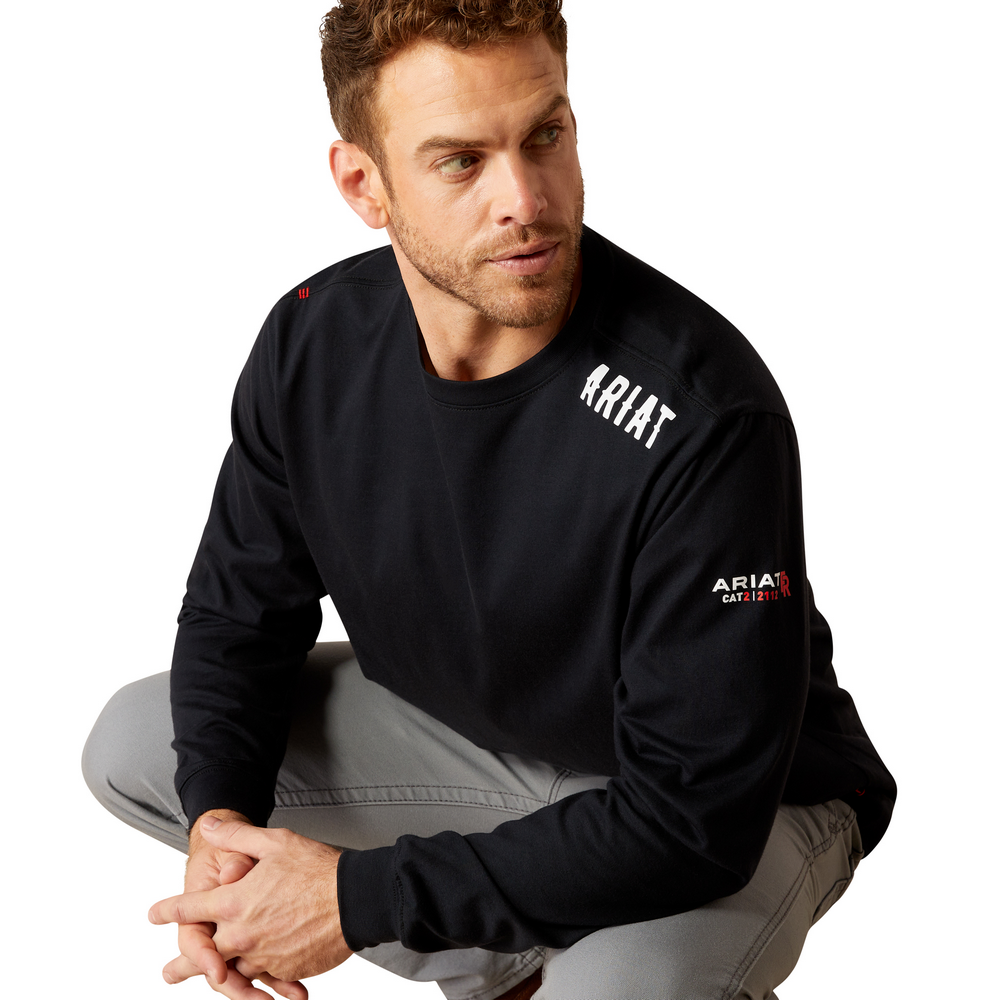Fr Work Hard Live Free T-Shirt - 001-Black | Ariat 10052093