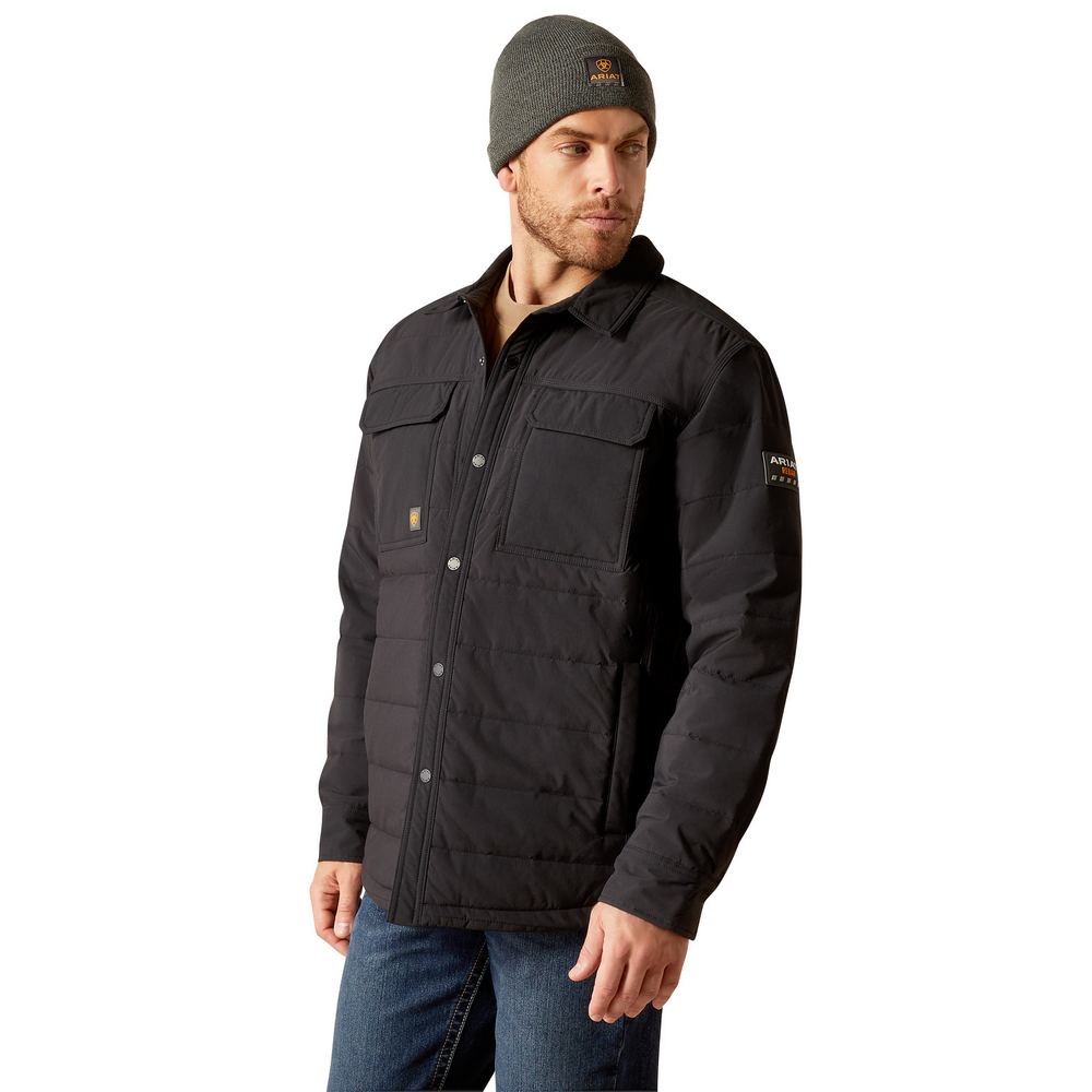 Rebar Cordura Ripstop Insulated Shirt Jacket - 001-Black | Ariat 10052120