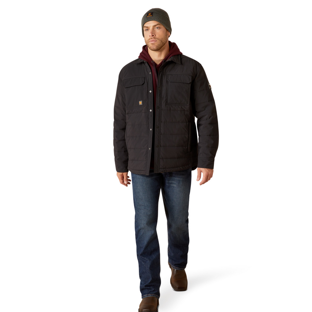 Rebar Cordura Ripstop Insulated Shirt Jacket - 001-Black | Ariat 10052120