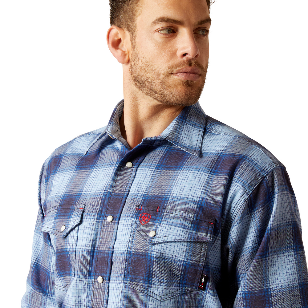 Fr  Bighorn  Snap Work Shirt - 400-Powder Blue | Ariat 10052931