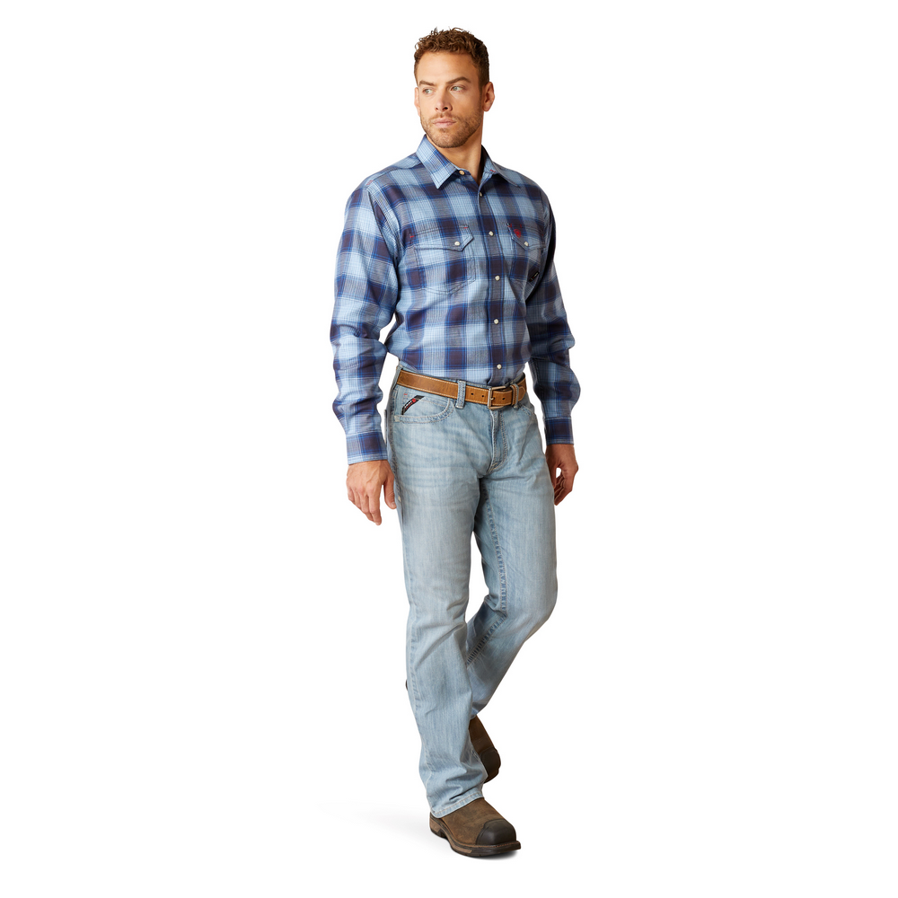 Fr  Bighorn  Snap Work Shirt - 400-Powder Blue | Ariat 10052931