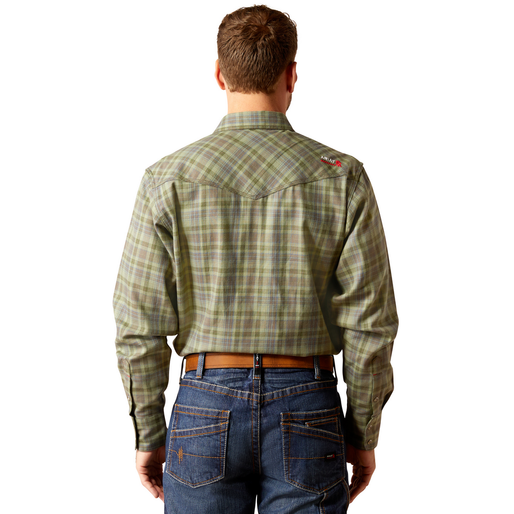 Fr  Sawtooth  Retro Fit Snap Work Shirt - 300-Deep Lichen | Ariat 10052934