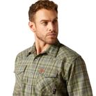 Fr  Sawtooth  Retro Fit Snap Work Shirt - 300-Deep Lichen | Ariat 10052934