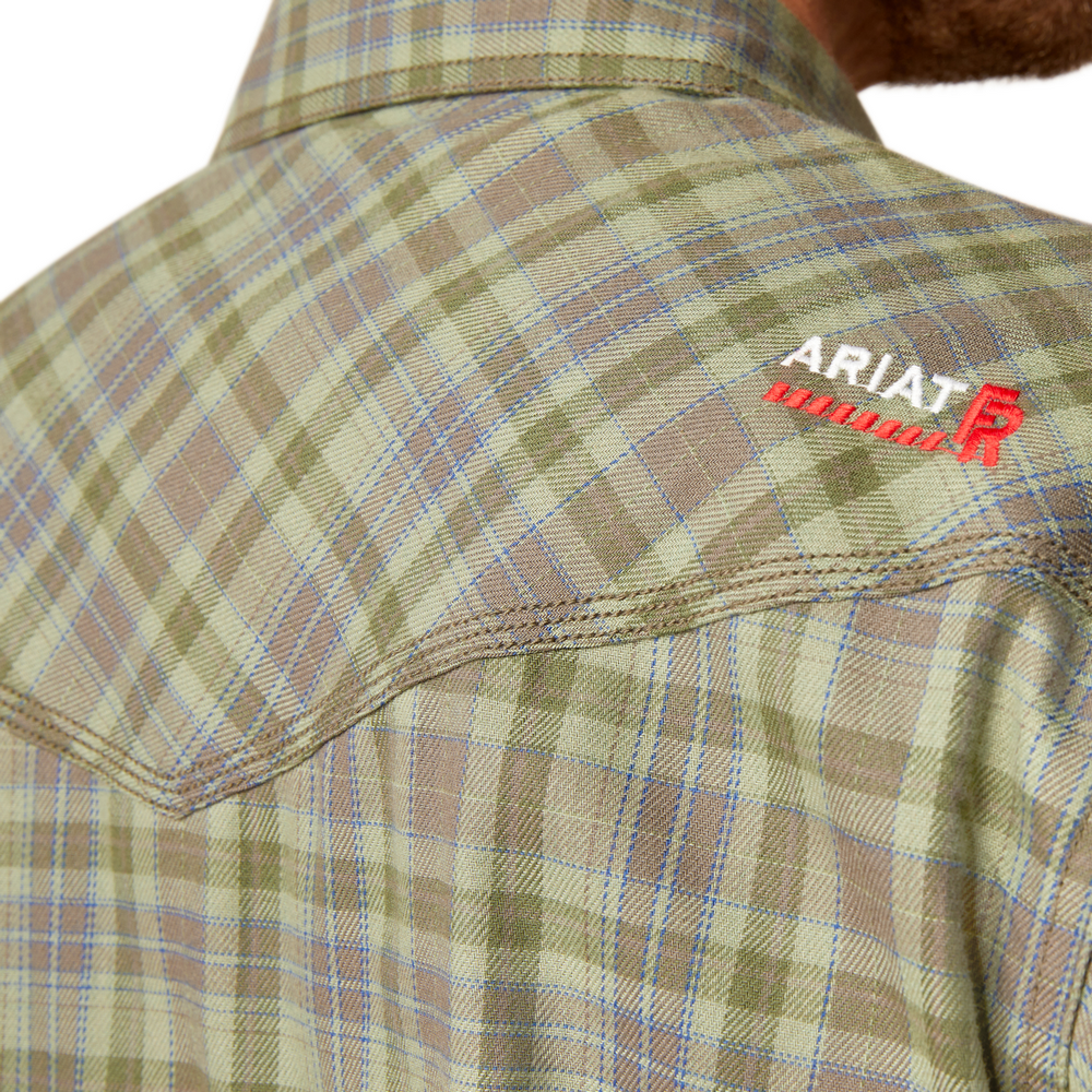 Fr  Sawtooth  Retro Fit Snap Work Shirt - 300-Deep Lichen | Ariat 10052934