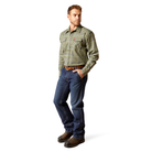Fr  Sawtooth  Retro Fit Snap Work Shirt - 300-Deep Lichen | Ariat 10052934