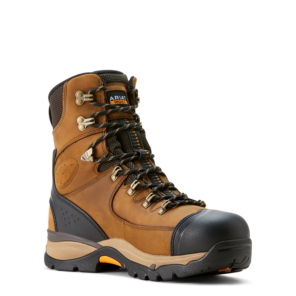 Endeavor 8" Waterproof Insulated Carbon Toe Work Boot - 200-Dusted Brown | Ariat 10053571