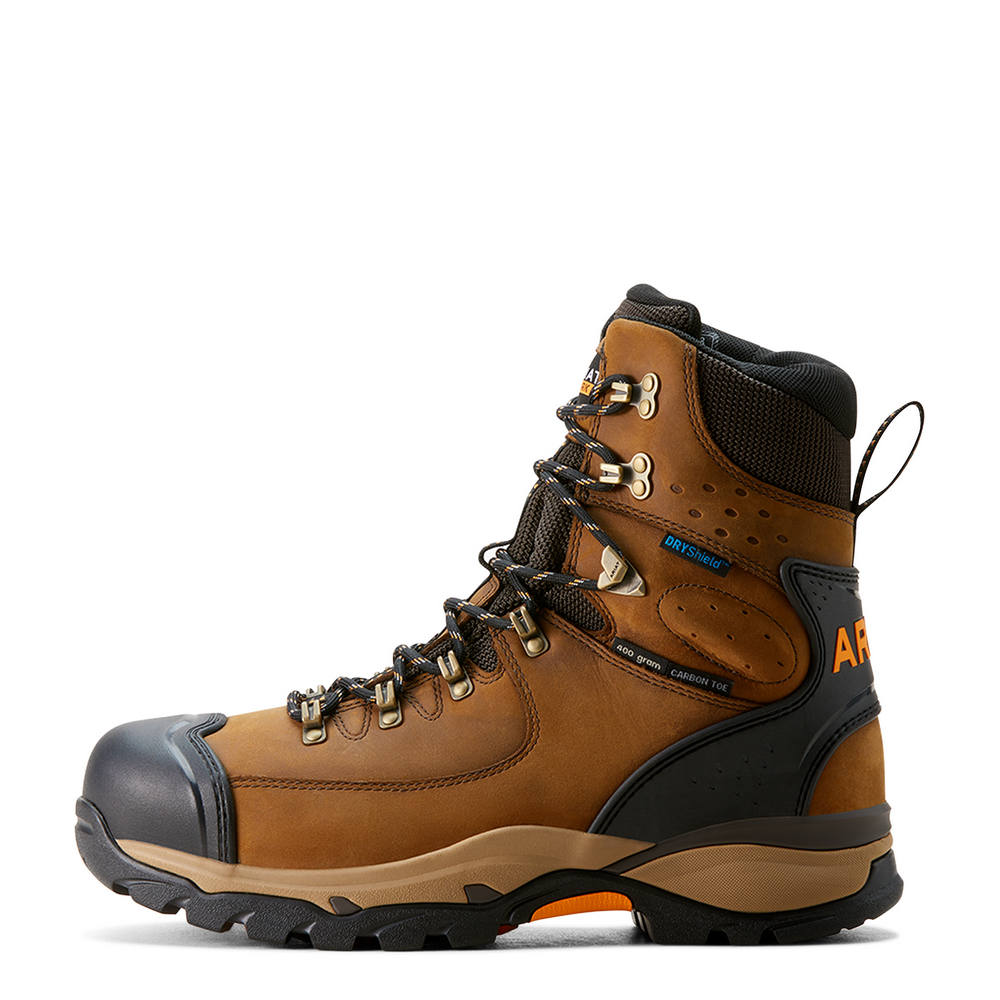 Endeavor 8" Waterproof Insulated Carbon Toe Work Boot - 200-Dusted Brown | Ariat 10053571