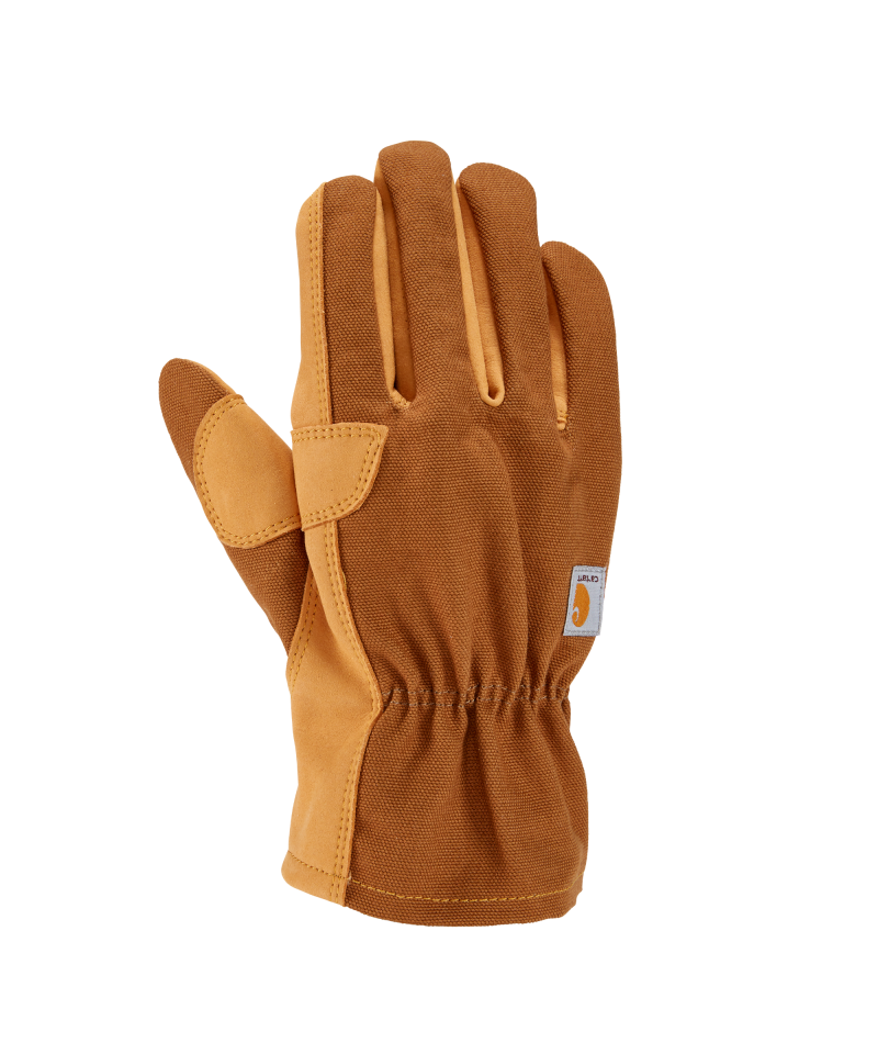 Men's Duck Synthetic Leather Open Cuff Glove BRN-Brown | Carhartt GW0793M