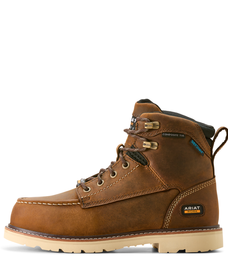 Rebar Lift Waterproof Composite Toe Work Boot BRN-Distressed Brown | Ariat 10053821