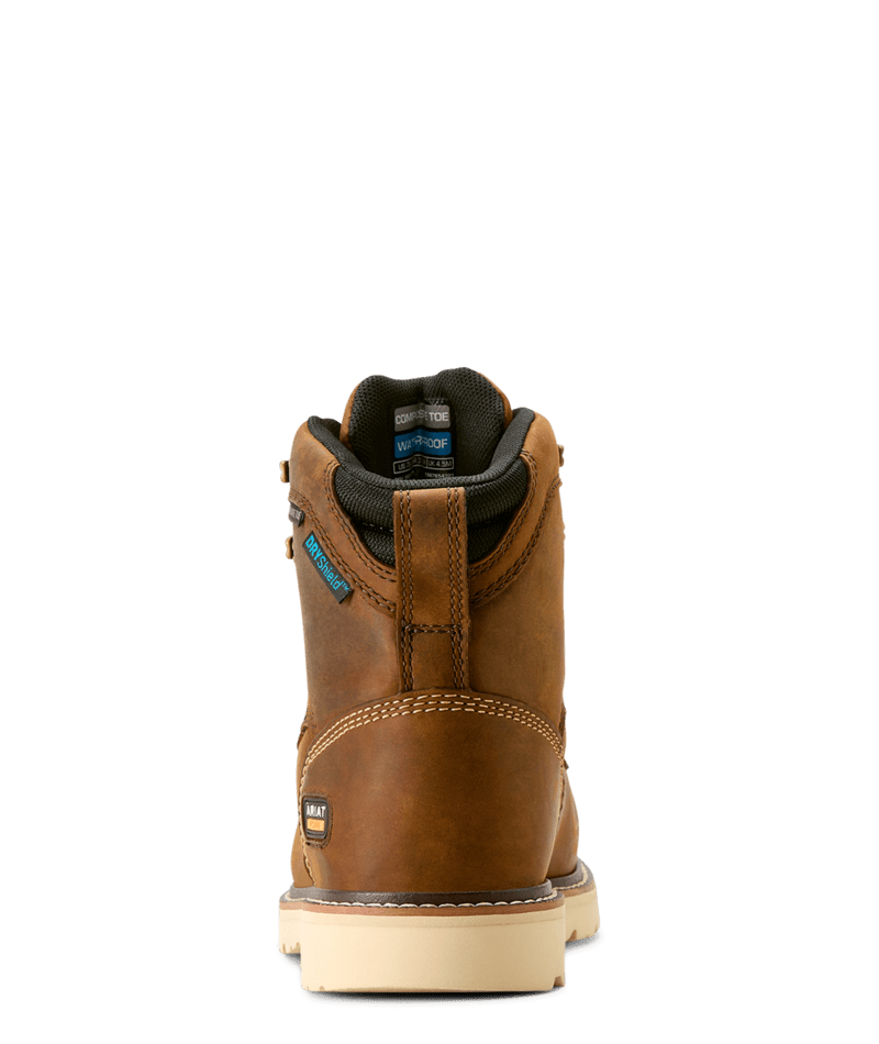 Rebar Lift Waterproof Composite Toe Work Boot BRN-Distressed Brown | Ariat 10053821