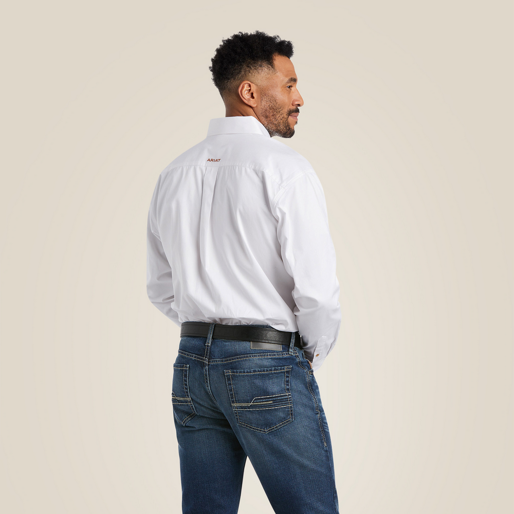 Solid Twill  Classic Fit Shirt - 100-White | Ariat 10000503