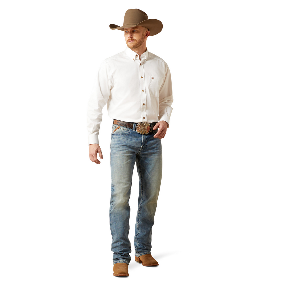 Solid Twill  Classic Fit Shirt - 100-White | Ariat 10000503