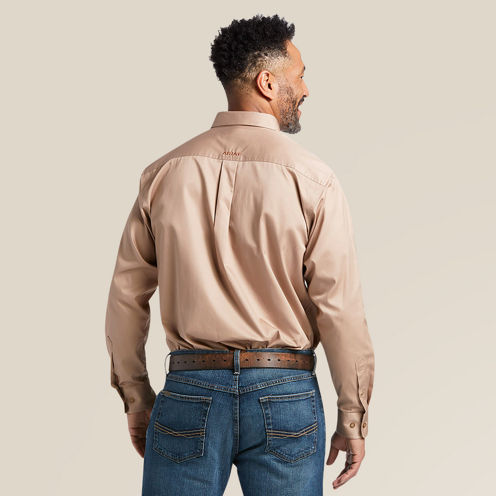 Solid Twill  Classic Fit Shirt - 250-Khaki | Ariat 10000505