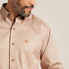 Solid Twill  Classic Fit Shirt - 250-Khaki | Ariat 10000505