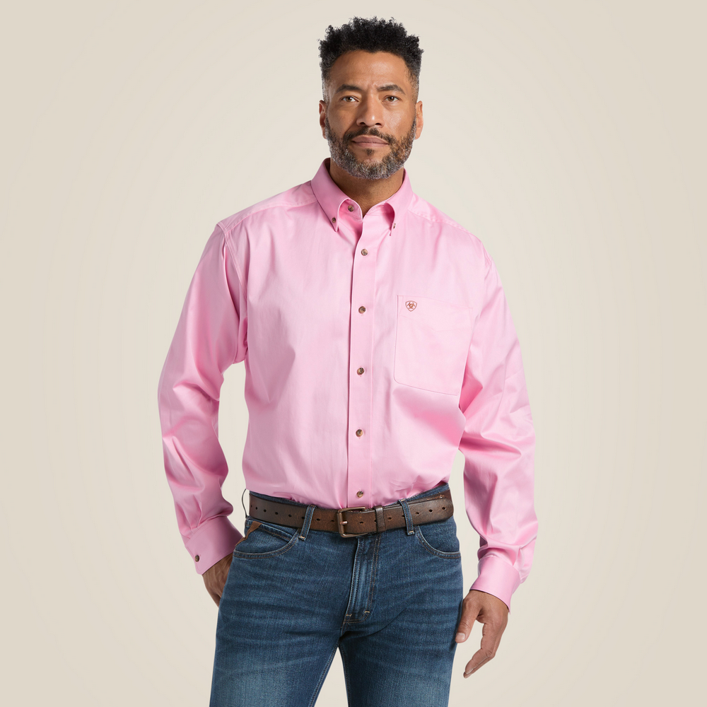 Solid Twill  Classic Fit Shirt - 650-Prism Pink | Ariat 10016692