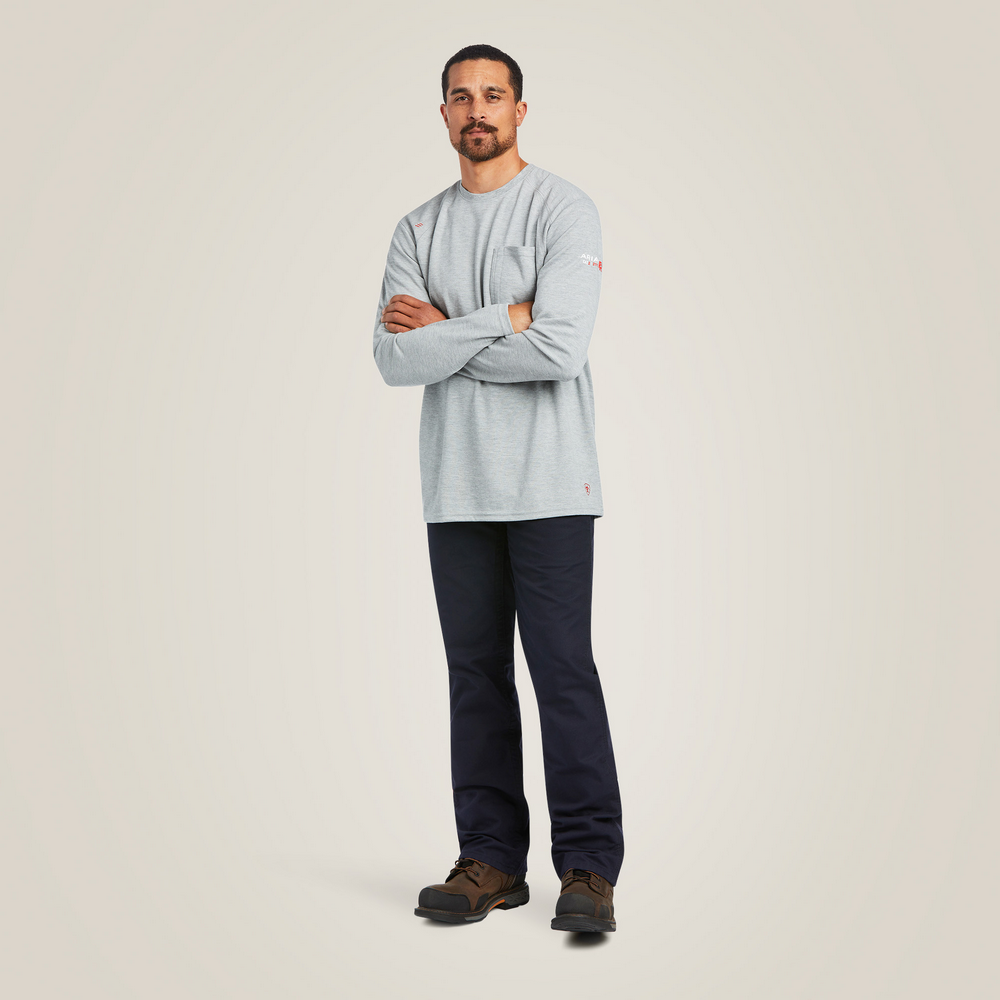 Fr Max Protect Inherent T-Shirt - 020-Heather Grey | Ariat 10039228