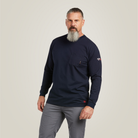 Fr Stretch Logo T-Shirt - 410-Navy|Usa | Ariat 10039294