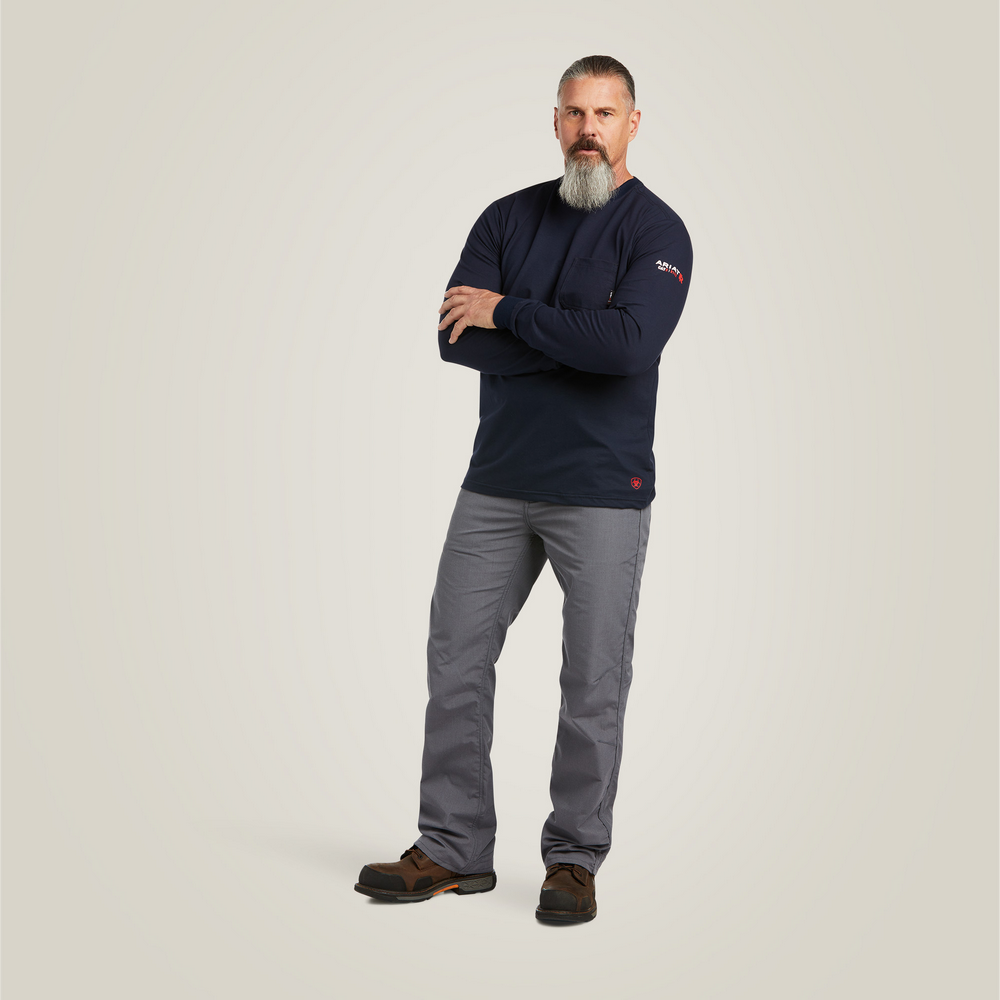 Fr Stretch Logo T-Shirt - 410-Navy|Usa | Ariat 10039294